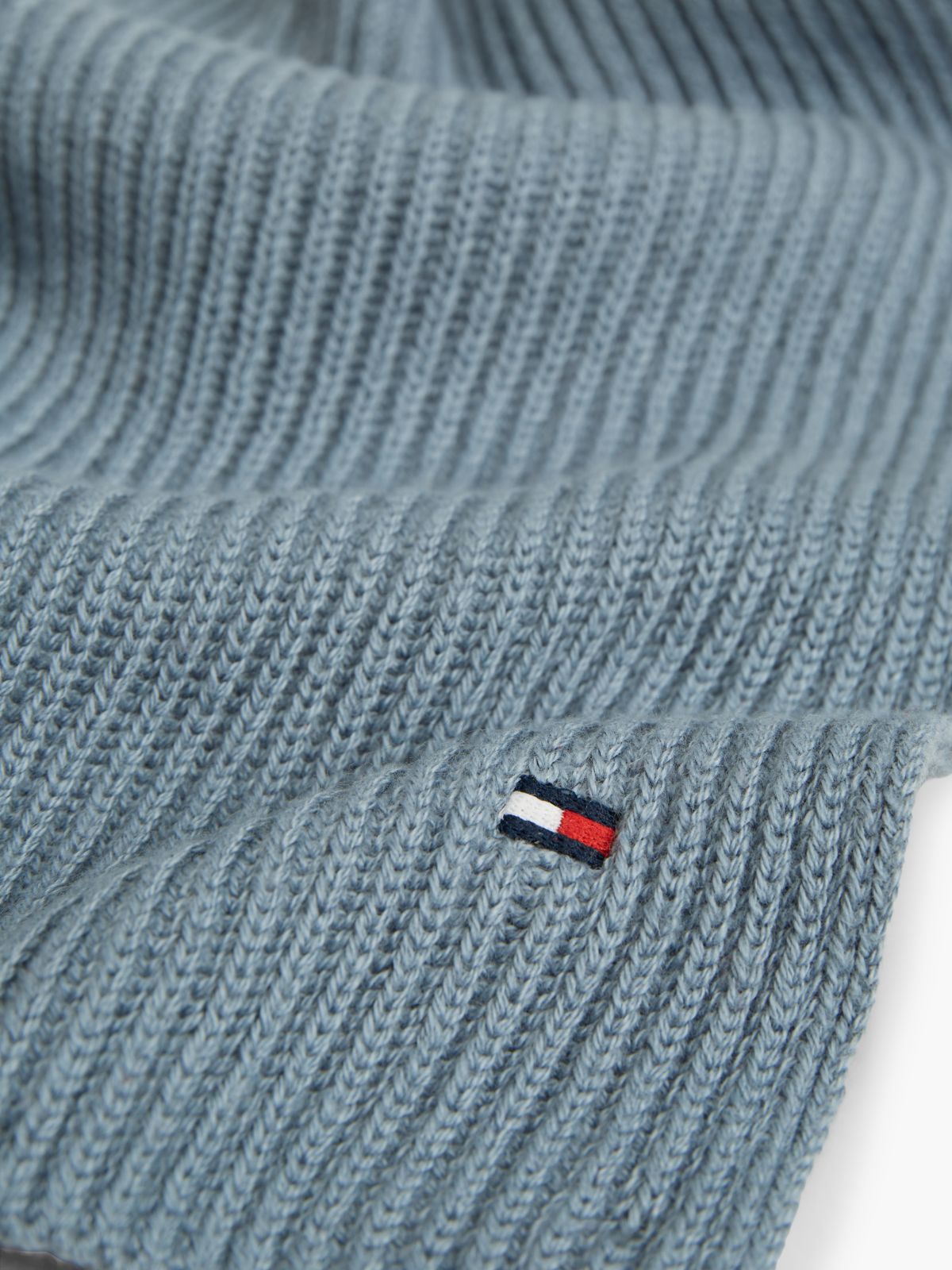 Hilfiger Flag Scarf With Cashmere — Blue