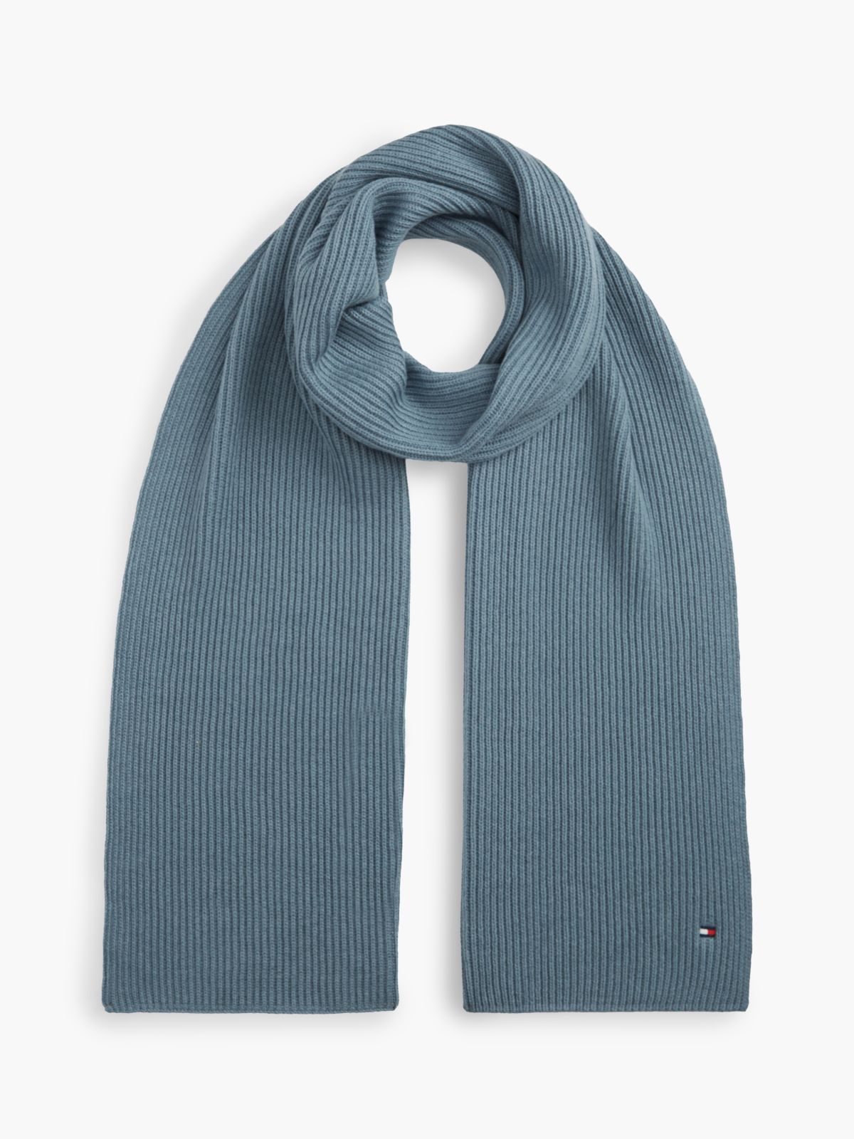 Hilfiger Flag Scarf With Cashmere — Blue