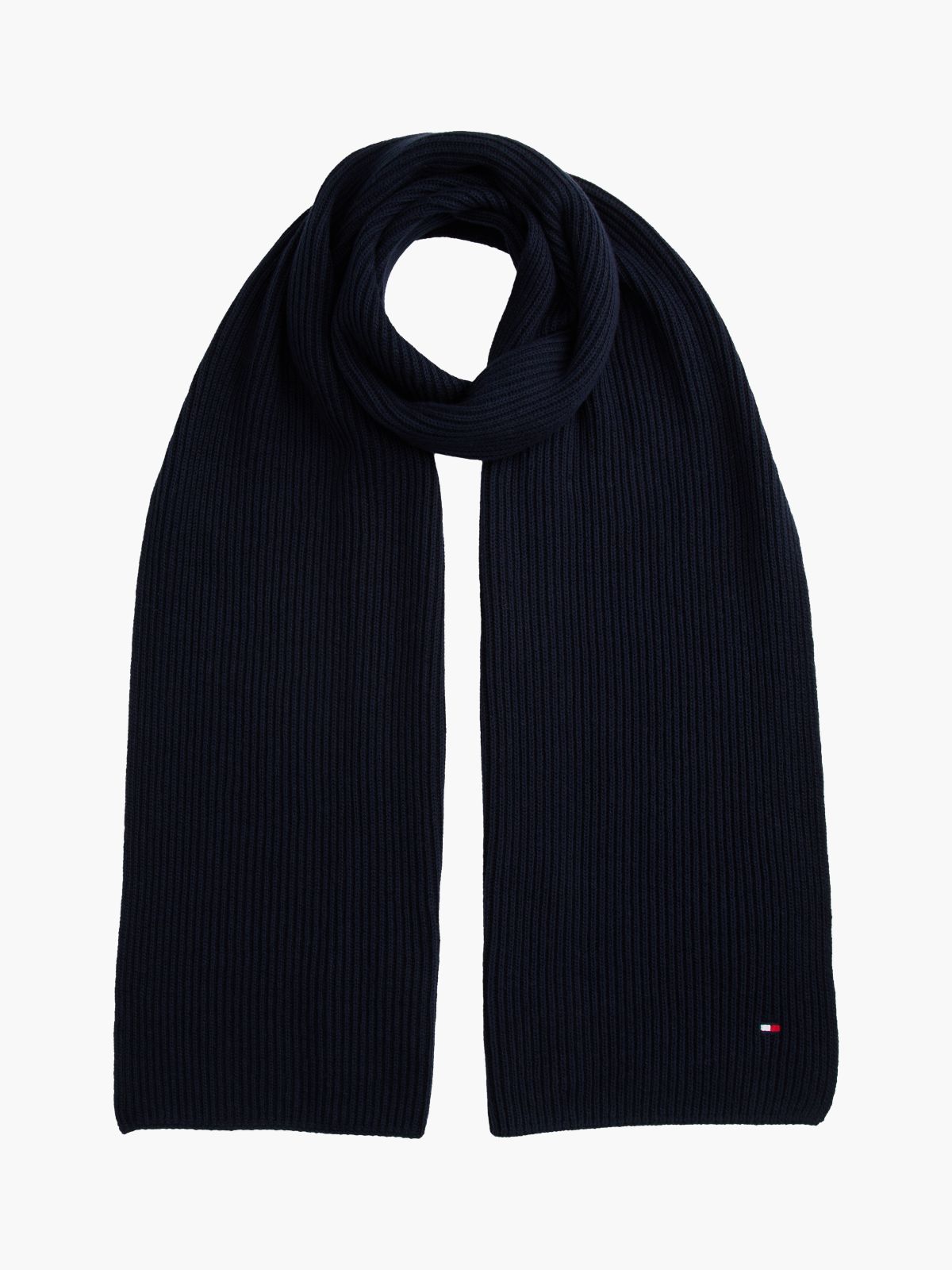 Hilfiger Flag Scarf With Cashmere — Blue