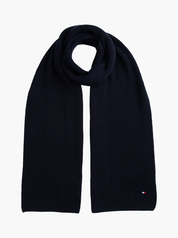 Hilfiger Flag Scarf With Cashmere — Blue