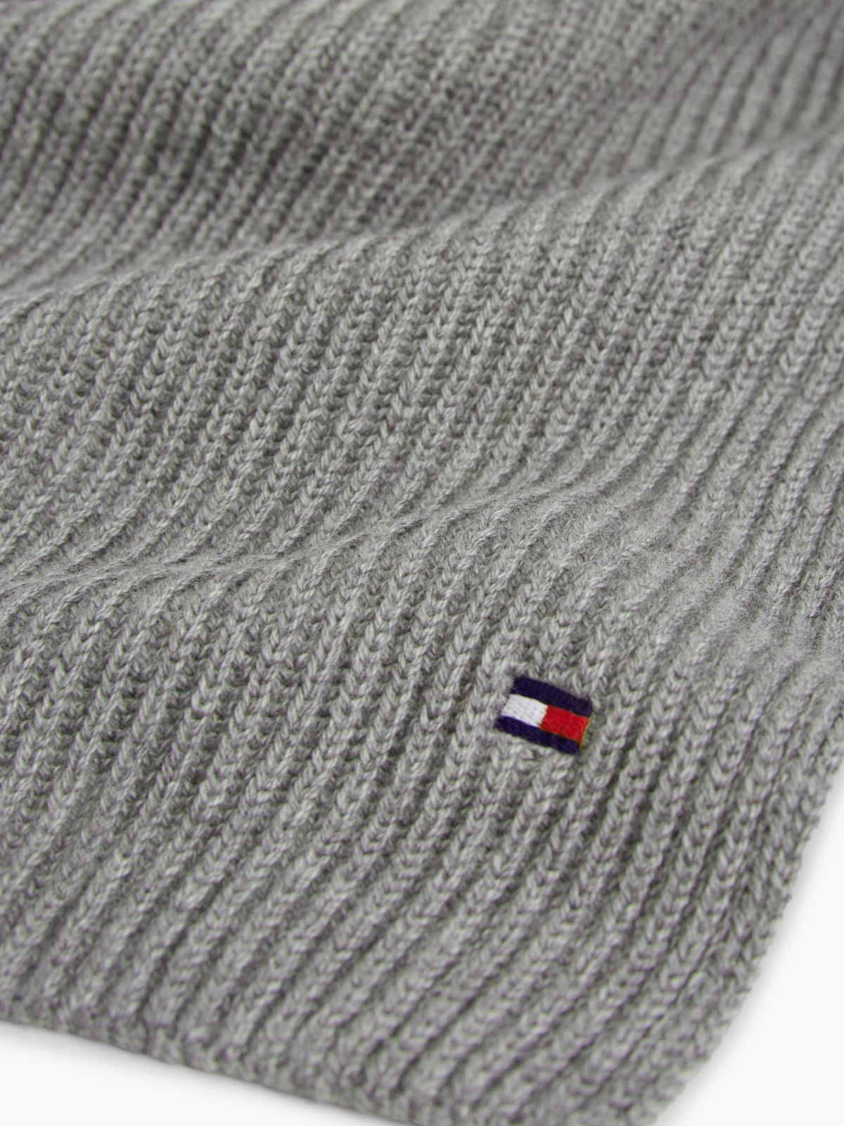 Hilfiger Flag Scarf With Cashmere — Grey