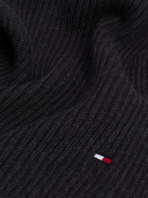 sciarpa con cashmere e bandierina nero da uomini tommy hilfiger