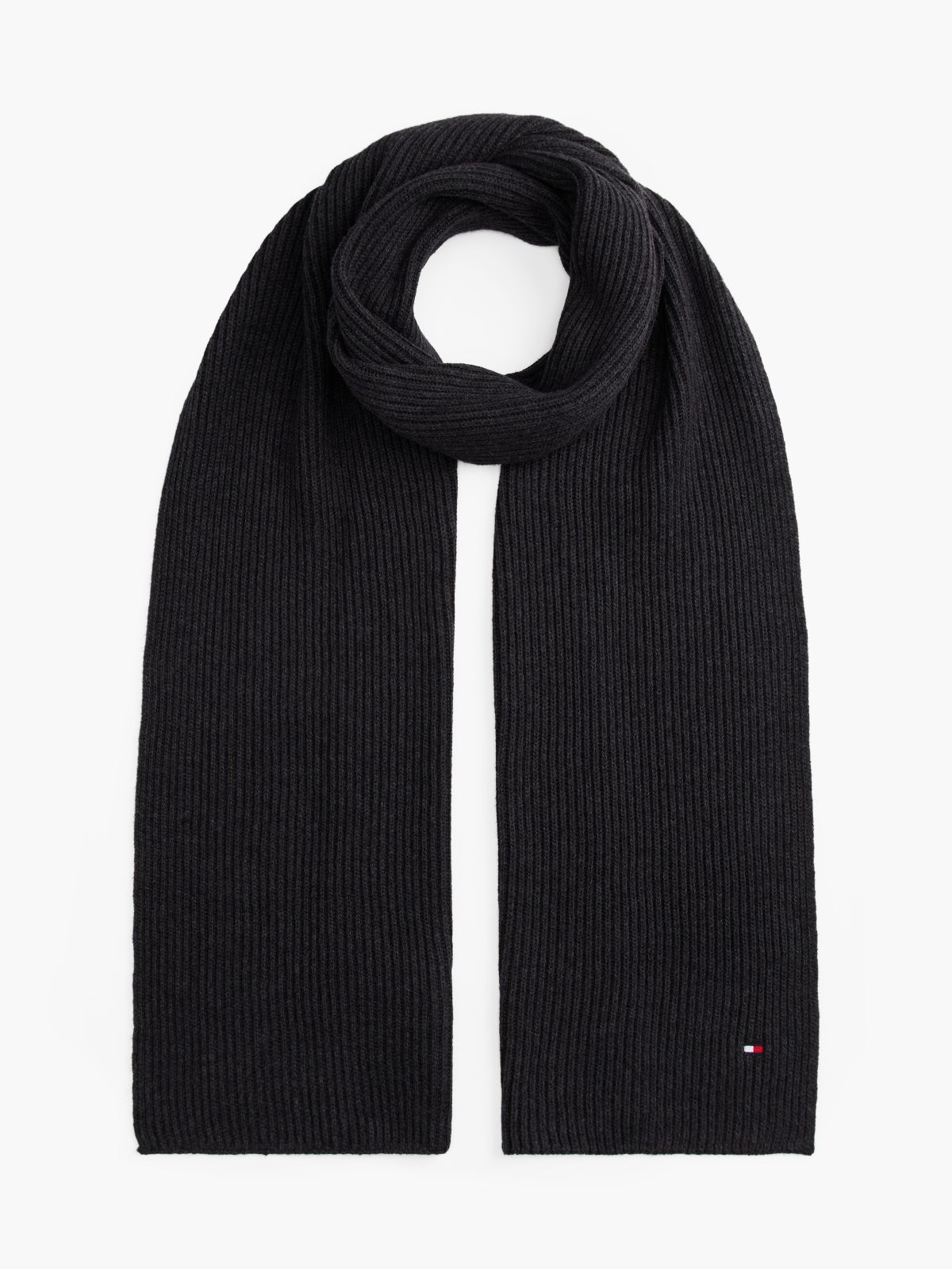 Hilfiger Flag Scarf With Cashmere — Grey