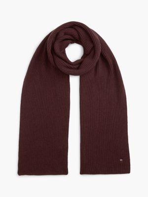 red hilfiger flag scarf with cashmere for men tommy hilfiger