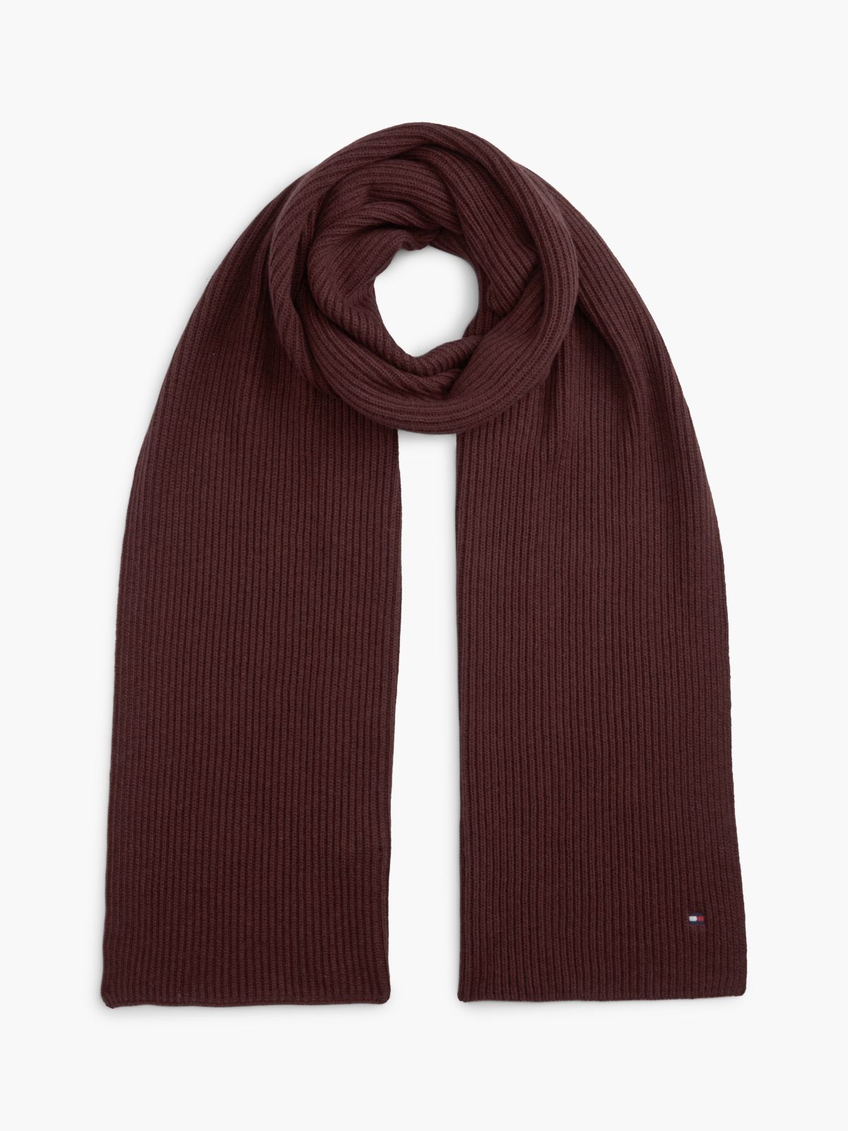 Hilfiger Flag Scarf With Cashmere — Red
