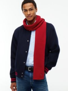 Hilfiger Flag Scarf With Cashmere — Red 4