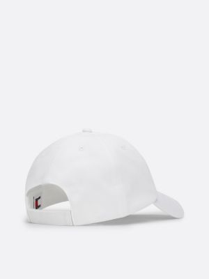 gorra de béisbol con logo bordado blanco de hombres tommy jeans