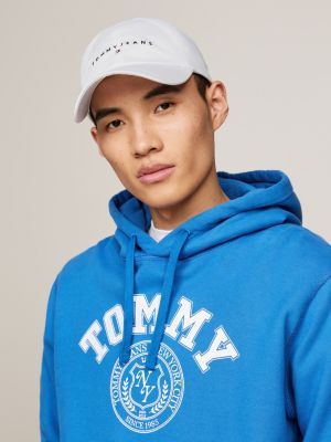 gorra de béisbol con logo bordado blanco de hombres tommy jeans