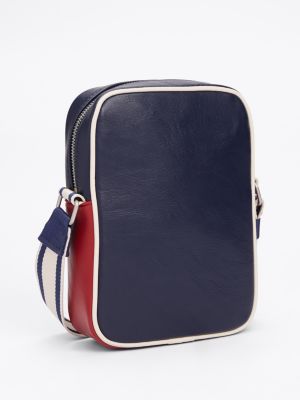 blue city contrast strap reporter bag for men tommy jeans