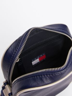 sac reporter city à bandoulière contrastée bleu pour hommes tommy jeans
