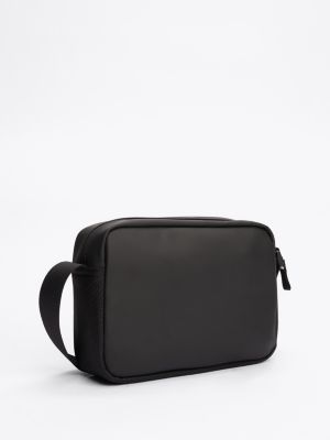 black essential logo crossbody camera bag for men tommy jeans