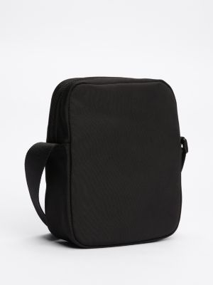 schwarz essential crossbody-reportertasche mit logo für herren - tommy jeans