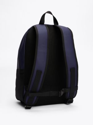 sac à dos essential arrondi à logo bleu pour hommes tommy jeans