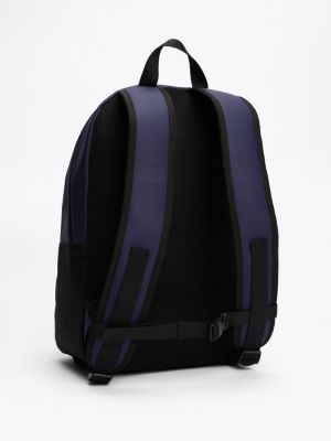 blau essential kuppelförmiger logo-rucksack für herren - tommy jeans