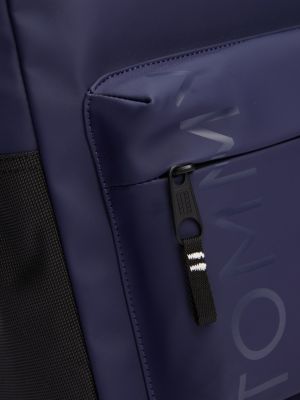 sac à dos essential arrondi à logo bleu pour hommes tommy jeans
