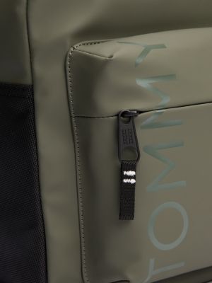 zaino essential con logo verde da uomini tommy jeans