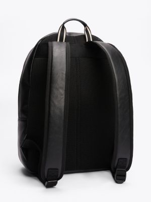 schwarz city kuppelförmiger rucksack mit logo für herren - tommy jeans