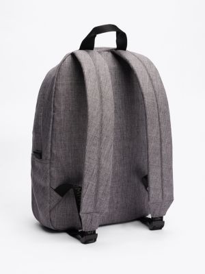 grey essential repeat logo textile backpack for men tommy jeans