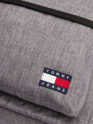 sac à dos essential en tissu à motif logo gris pour hommes tommy jeans