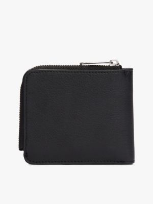 portafogli bifold con tasca portamonete nero da uomini tommy jeans