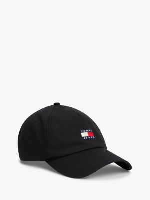 cappello da baseball heritage con distintivo black da uomini tommy jeans