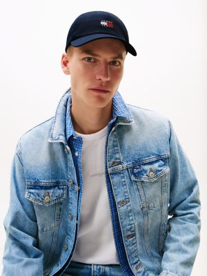 blau heritage baseball-cap für herren - tommy jeans