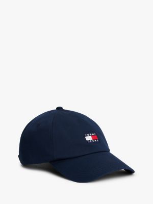 cappello da baseball heritage con distintivo blue da uomini tommy jeans