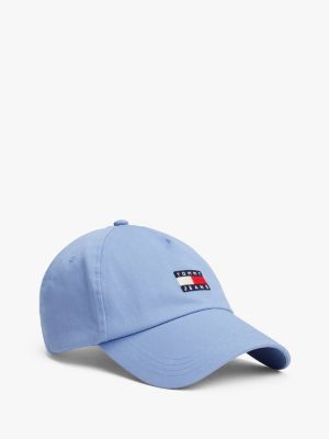 cappello da baseball heritage con distintivo blue da uomini tommy jeans