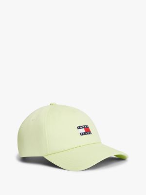 green heritage logo twill baseball cap for men tommy jeans