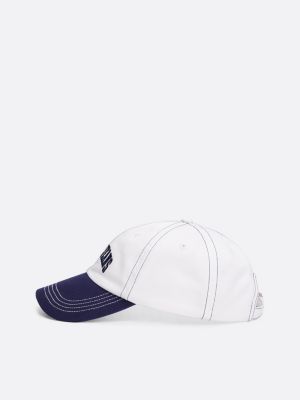 cappello da baseball varsity con cuciture multicolore da uomini tommy jeans