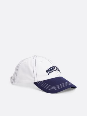 cappello da baseball varsity con cuciture multi da uomini tommy jeans