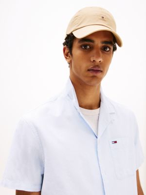 gorra de béisbol heritage con logo beige de hombres tommy jeans