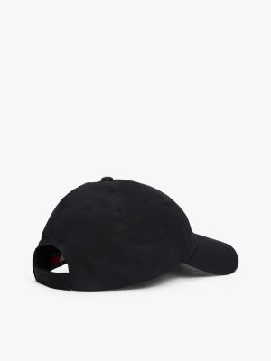 schwarz heritage baseball-cap mit logo-stickerei für herren - tommy jeans