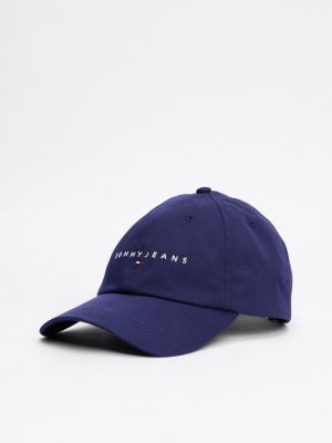 blue heritage baseball-cap mit logo-stickerei für herren - tommy jeans