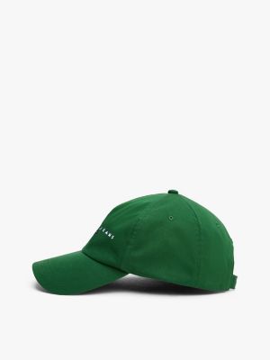 green heritage logo embroidery baseball cap for men tommy jeans