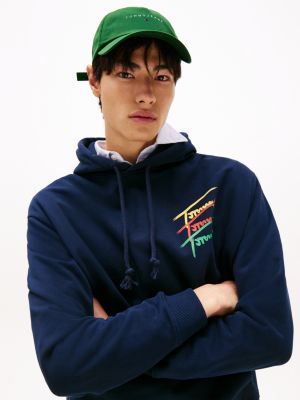 green heritage logo embroidery baseball cap for men tommy jeans