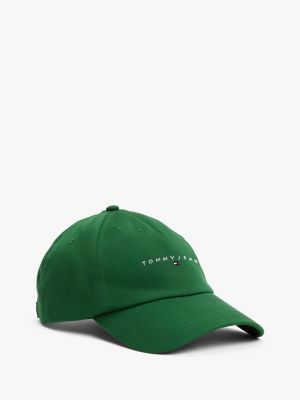 grün heritage baseball-cap mit logo-stickerei für herren - tommy jeans