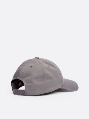 cappello da baseball con logo ricamato grigio da uomini tommy jeans