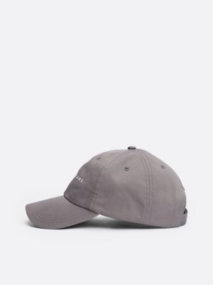 grau heritage baseball-cap mit logo-stickerei für herren - tommy jeans