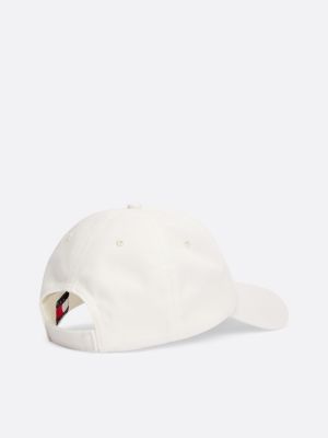 cappello da baseball con logo ricamato bianco da uomini tommy jeans