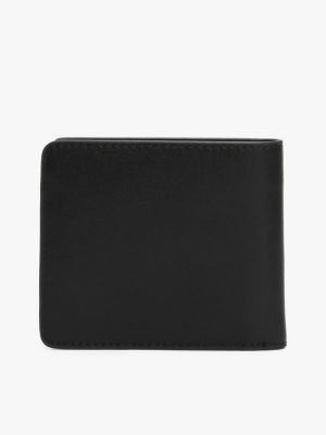 zwart heritage bifold portemonnee voor pasjes voor heren - tommy jeans