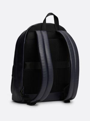 sac à dos arrondi avec poche en piqué bleu pour hommes tommy hilfiger