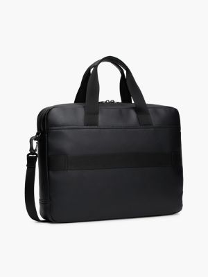 black pique pocket laptop bag for men tommy hilfiger