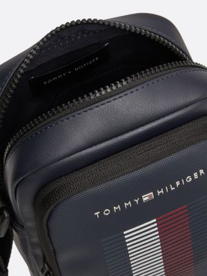 blue pique pocket reporter bag for men tommy hilfiger