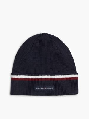 bonnet corporate à bande emblématique blue pour hommes tommy hilfiger