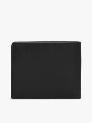zwart bifold portemonnee voor pasjes en muntgeld voor heren - tommy jeans