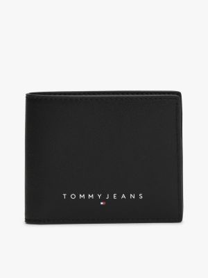 black credit card and coin bifold wallet for men tommy jeans