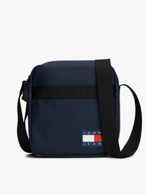 borsa reporter essential con logo ripetuto blue da uomini tommy jeans