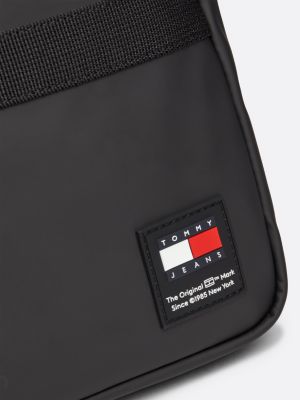 black essential crossover reporter bag for men tommy jeans