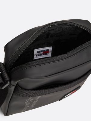 black essential crossover reporter bag for men tommy jeans
